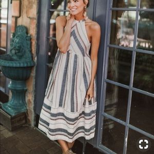Chevron midi dress